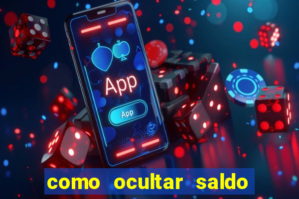 como ocultar saldo na betfair